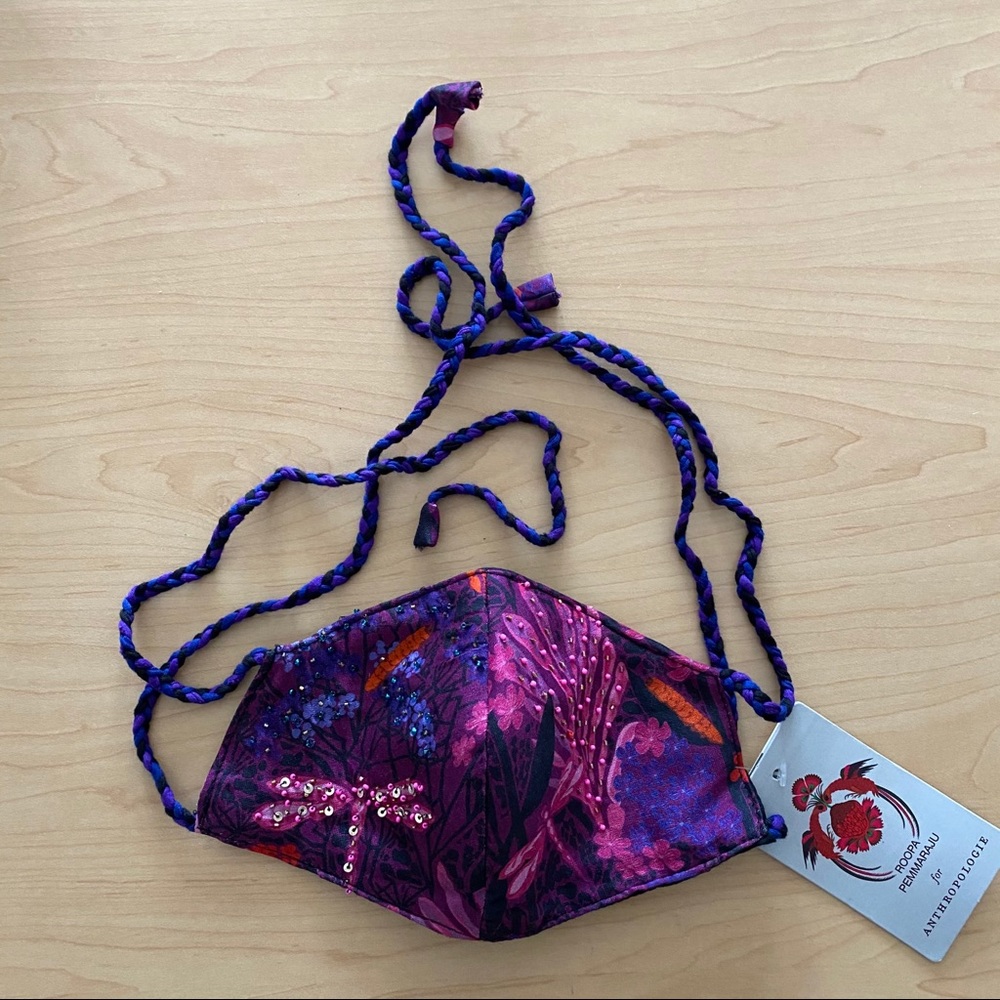 NWT-Anthropologie “Roopa Pemmaraju” Beaded Mask - Picture 6 of 9